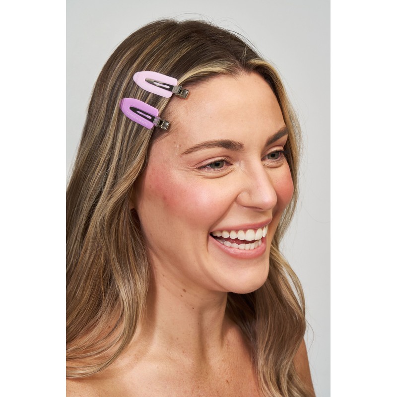 Oz Essentials Creaseless Hair Clips - Purple/Pink