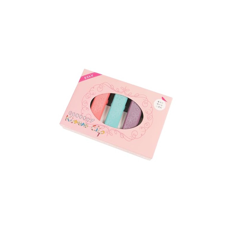 HYOTANDO Kimono Clip (Large) 3 Colors, Set of 3, Pink