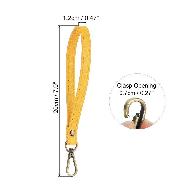 PATIKIL 8 Inch Wristlet Strap, 2 Pack PU Leather Wristlet