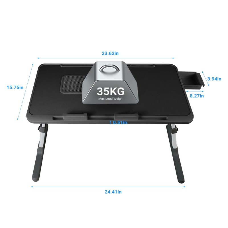 iXTRA Laptop Lap Desk Include Cooling Fan,Adjustable Lap Desk with