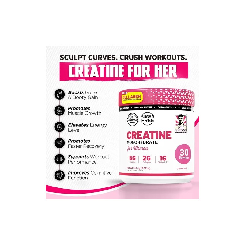 Old School Creatine For Women 2in1 Collagen Original Viral
