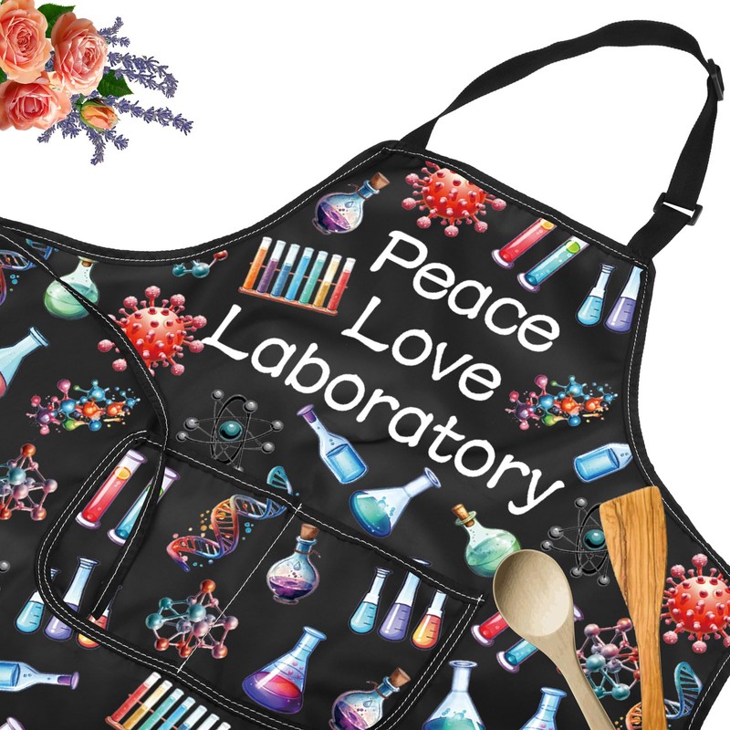 JXGZSO Biology Gift Chemistry Laboratory Apron Lab Tech Gift For