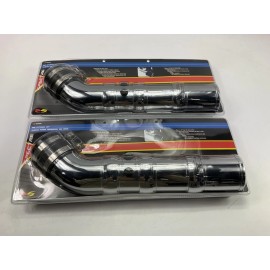 SPECTRE (2) Spectre 8208 3" 76mm Cold Air Intake Hose Tube Kit Plastic Chrome