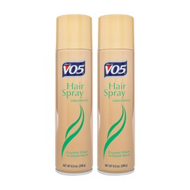 Alberto VO5 Crystal Clear Unscented Hair Spray - Volumizing Hair Spray for Styling - Frizz and Humidity Control - Lasting Hold - 8.5 oz - Pack of 2