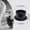 Cionyce Duct Connector Flange 6 Inch, Plastic Straight Pipe Flanges