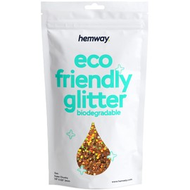 Hemway Eco Friendly Biodegradable Glitter 100 g / 3.5 oz Organic Cosmetic Safe Sparkle Vegan for the Face, Eyeshadow, Body, Hair, Nail and Festival - 1/8 Inch 0.125 Inch 3 mm - Copper Holographic