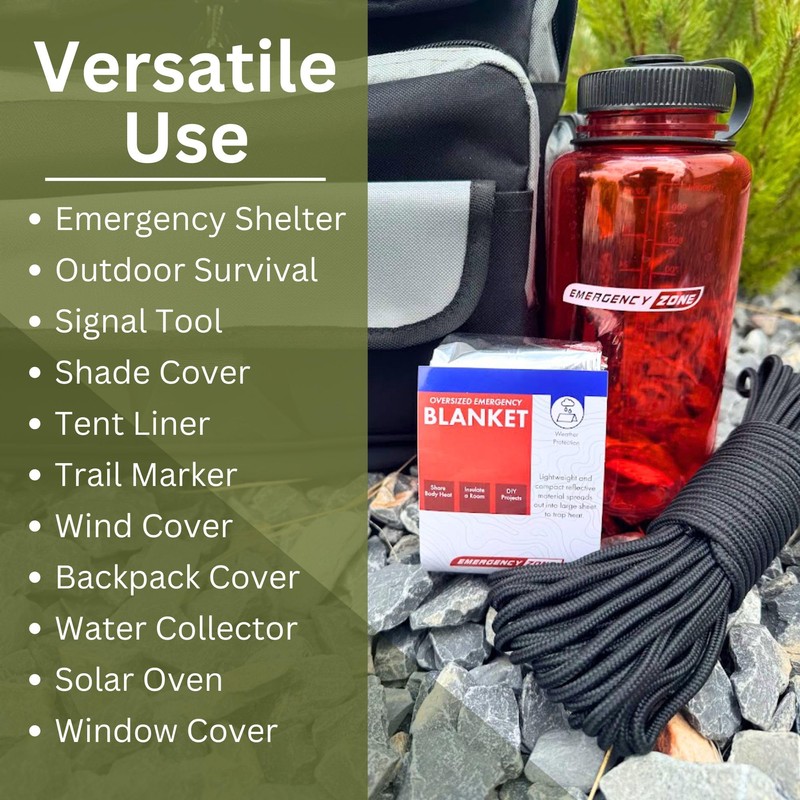 [1 Pack] Oversized Emergency Blanket 71”x142” | Emergency Mylar Blankets