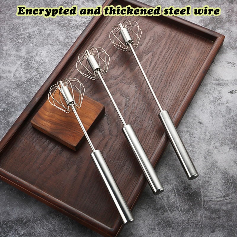 Fine jade2 Whisk Stainless Steel Manual Whisk Semi-Automatic Whisk for