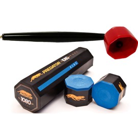 5 Pieces of Predator 1080 Pure Chalk w/Octagon Chalk Holder Red