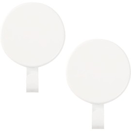 Aeranto Magnetic Wreath Hanger Heavy Duty Magnet Hooks Hanging Supplies for Metal Door Refrigerator Christmas Wreaths Party Decoration Super Strong Magnetism (White, 2 Pack)