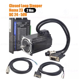 STEPPERONLINE 2Nm Closed Loop Stepper Motor Nema 23 283oz.in Hybrid Servo Driver