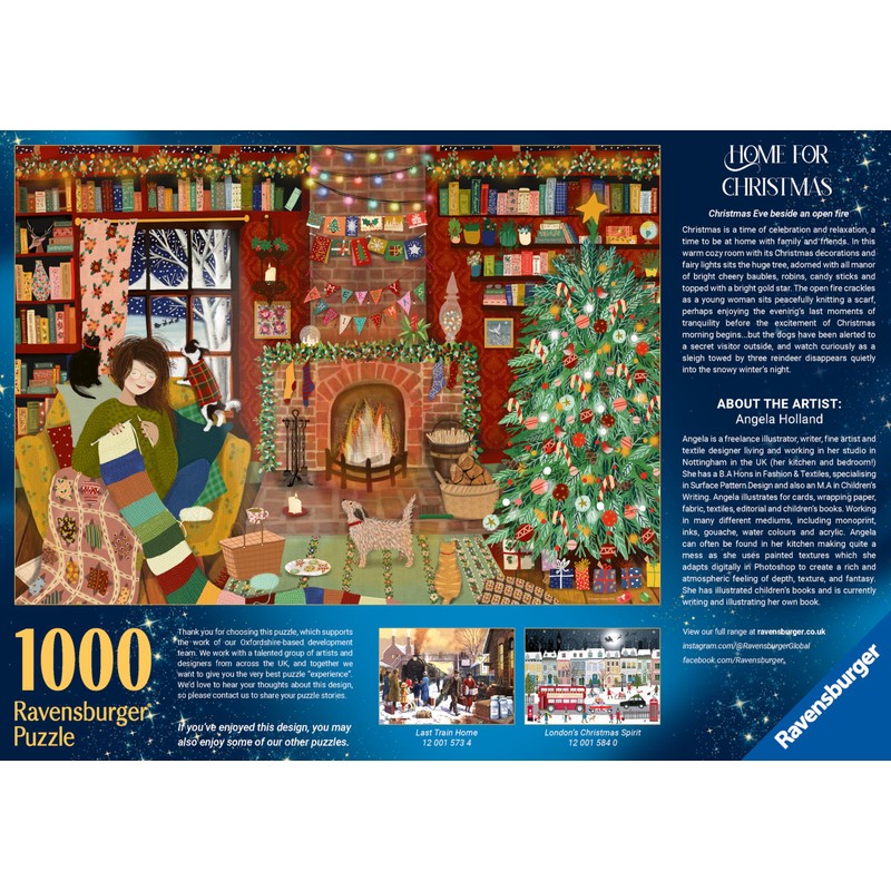 Ravensburger Home for Christmas 1000 piece Jigsaw Puzzle for Adults