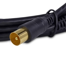 SSL Satellites 2 Meter 3C-2V Black Cable TV Aerial Lead Coaxial Cable Coax RF 75 OHM 3C-2V