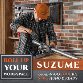 SUZUME Extra Long Flex Head Ratcheting Wrench Set 6PCS (8-19mm) Double Box End Metric EVA Foam 180° Flexible Head 15K Gear Cycles Tested Black Chrome Finish CR-V Steel for Tight Engine Bays with Pouch