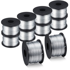 Shimeyao 10 Rolls Rebar Tie Wire Tool 1/32" 0.8 mm 360 ft Rebar Gun Tie Wire Coil for Automatic Twister Machine, 3600 ft Totally