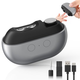 Electric Nail Clipper with USB Charging: Acina 2025 Upgraded Automatic Nail Clippers with Led Light - USB Rechargeable Safety Fingernail Trimmer for Baby Seniors Kids Adults (Black, Large)