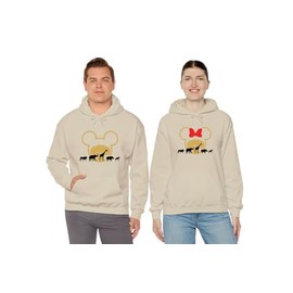 Natural Underwear Safari Animal Kingdom Ears Couple Matching Hoodie Men Natural XX-Large