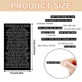 QEDBOJE 16 Sheets Vintage Scrapbook Accessory Set, Bronzing Scrapbook Stickers, Sticker Sayings, Bullet Journal Accessories for DIY Journaling Scrapbook