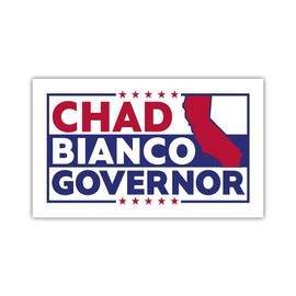 BAVAHA [Magnet|7.5"x4.5"] Chad Bianco for California Governor 2026 Magnet 2026 Governor Magnetic Bumper Stickers Elections Sticker California State Decal Gifts Decorations Car Truck Vehicle Fridge