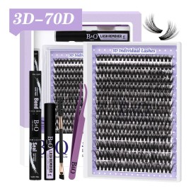 Extensiones De Pestañas Kit Con Efecto 3d Gruesas Individuales B&q 70d 10-18mm Longitudes Mixtas Curvatura D bqlash Kit Pestañas BQ