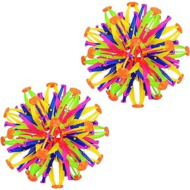 2 PCS Pelotas de Respiración Expandibles, Expande las Pelotas Plegables de 15cm (5.9 pulgadas) a 27cm (10.6 pulgadas), Juguetes Antiestrés y Descompresivos para Niños con Yoga, Ansiedad, TDAH, Autismo
