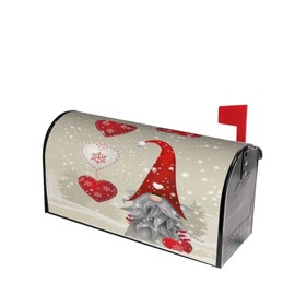 Wisongangs Magnetic Mailbox Covers Christmas Gnome Xmas Snowflake Post Box Cover Mailwraps for Outdoor Garden Festival Decor 21x18 in