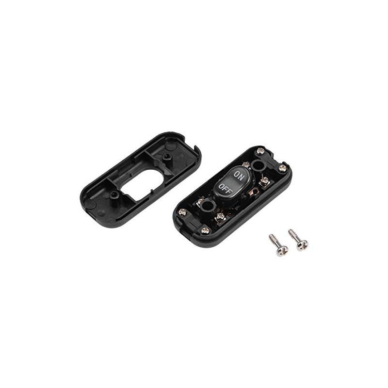 sourcing map Inline Cord Switch On/Off DPST Lamp Light Rocker