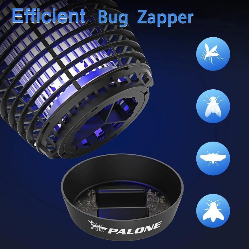 PALONE Sturdy Hook Bug Zapper – 20W 4500V Waterproof Mosquito