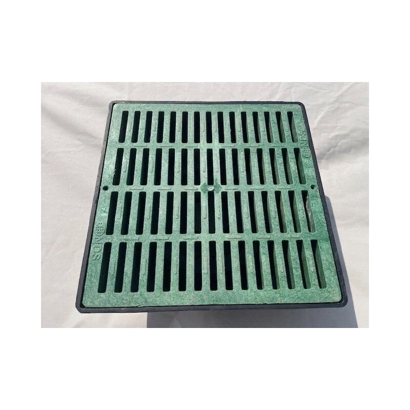 NDS 12-Inch Catch Basin w/Adapter +lock outlet adapter 3" 4"