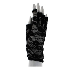 Zac's Alter Ego 80s Style Short Lace Fingerless Gloves