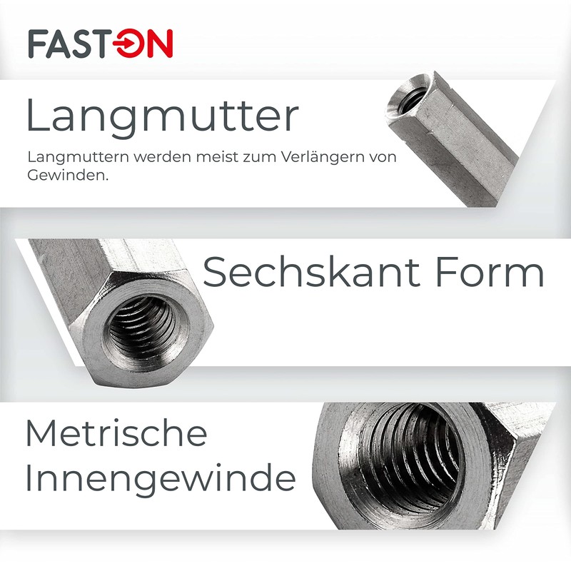 FASTON Hexagonal socket M12 x 30 stainless steel A2 (4