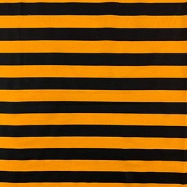 Printed Striped Cotton Fabric 100% Cotton 58/60" Wide Sold BTY (Black/Gold)