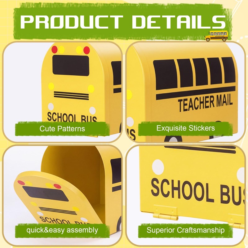 Teacher Mailbox Classroom Mailbox - Back to School Gift, Metal
