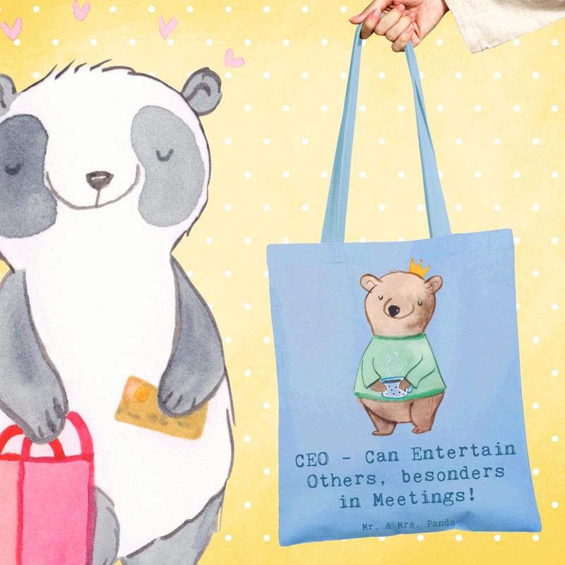 Mr. & Mrs. Panda Tragetasche CEO Unterhaltungskünstler - Geschenk, Netzwerk,