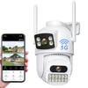 4K 8MP Dual Lens Security Camera Outdoor, 2.4Ghz/5Ghz WiFi 360°PTZ