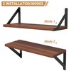 Heimlove Floating Shelves for Wall, 16 Inch Long Wood Floating