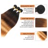 HeioWuio 1B427 Straight Hair Bundles Brazilian Remy Hair Weaves Ombre
