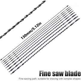 8 Piece Jewelry Saw Blades Kit,High Carbon Steel Spiral Teeth Blades for Wood, Metal, Plastic Cutting,Precision Curved Cuts for Jewelry Making,Woodworking,Crafts(Saw Blades Long 5.12")