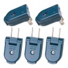 ZORZA 5Pcs 2 Prong Extension Cord Plug Replacement Rotatable Electrical