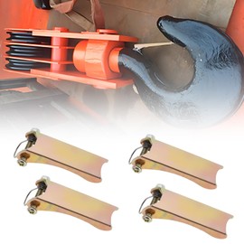 OTOTEC Pack of 4 2 Inch 52 mm Anti-Trip Safety Latch Metal Tow Receiver Hook 1.9 mm Thick Steel Plate Hook Safety Latch Replacement for Crane Hook Trailer