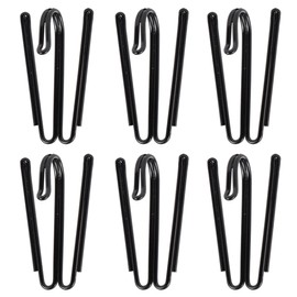 Curtain Hooks Pinch Pleat Header Tape Pins Heavy Duty Deep Prong Hooks(20 Pack Black)