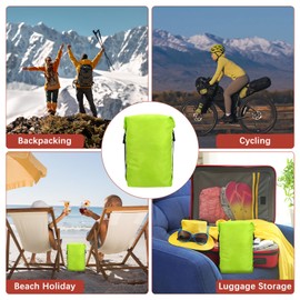 TIXIPEM Compression Stuff Sack [1PCS] - Waterproof Sleeping Bag Storage Sack 11L Use for Backpacking & Traveling & Hiking - [Yellow-Green-25 x 13 IN/ 63 x 34 CM] Space Saving Gear Bags
