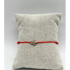 Elephant Turtle Red String Adjustable Bracelet Silver Plated Pack of 12