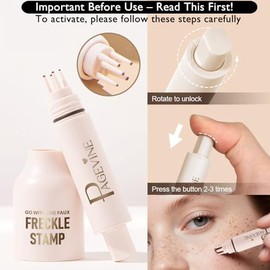 Lápiz Sello de Pecas Falsas Waterproof – Maquillaje de Pecas Naturales con Cabezal de Precisión Multi-Punta, Look Bronceado Duradero (Tono #1 Claro)