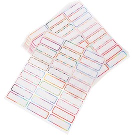 Toddmomy 10hojas Etiquetas Adhesivas Impermeables para Nombres Manuscritos Etiquetas para Guardería Resistentes para Biberones y Botellas Escolares Autoadhesivas con Diseño de Dibujos
