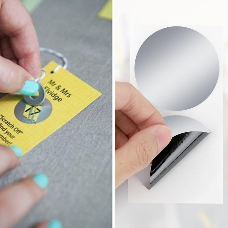 FFDHWU 100 Round Scratch-Off Stickers, Creative Stickers, Card Making Materials,