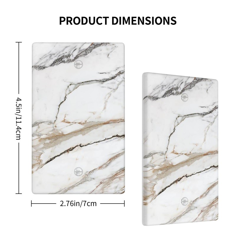 Marble Wall Plate Single Blank 1 Gang Decorative Light Switch