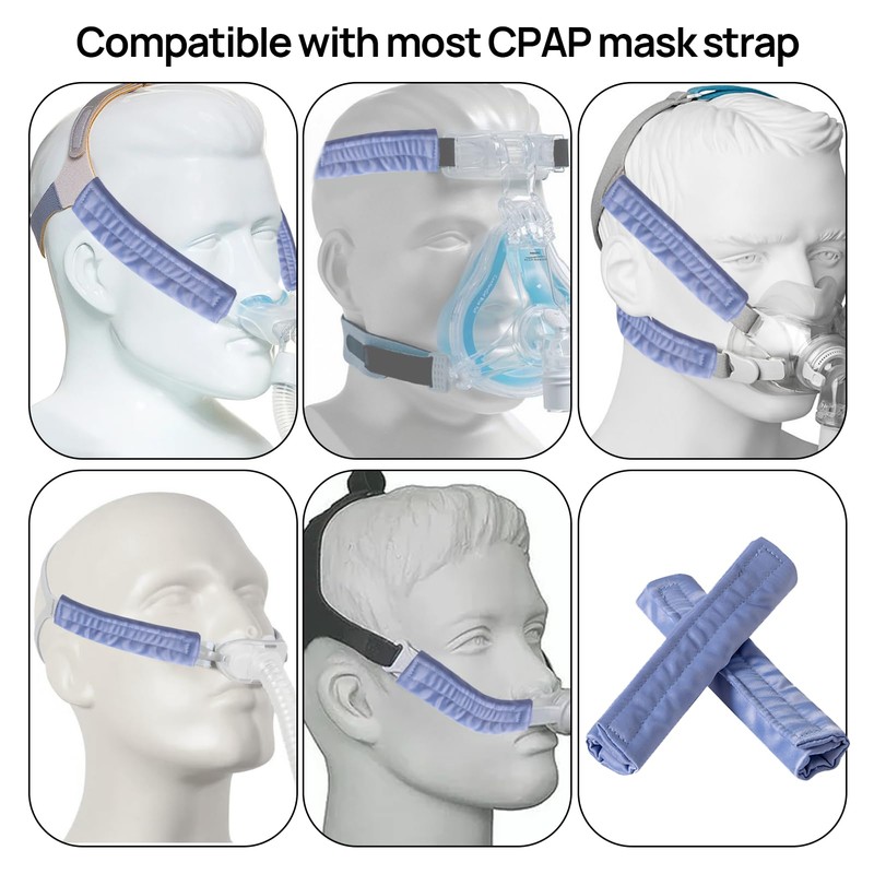 6 Pack Satin CPAP Strap Covers Soft, CPAP Headgear Strap
