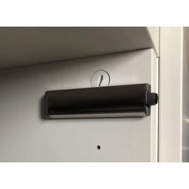NELI Set of 3 Pressure Door Openers for Cabinet Doors and Drawers – Push to Open – with Magnet – Also Suitable for Kitchen Furniture "Metod", Silver, 7.8 cm x 2 cm x 1.1 cm