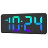 LED Digital Wall Clock with Dynamic RGB Display, Big Digits,